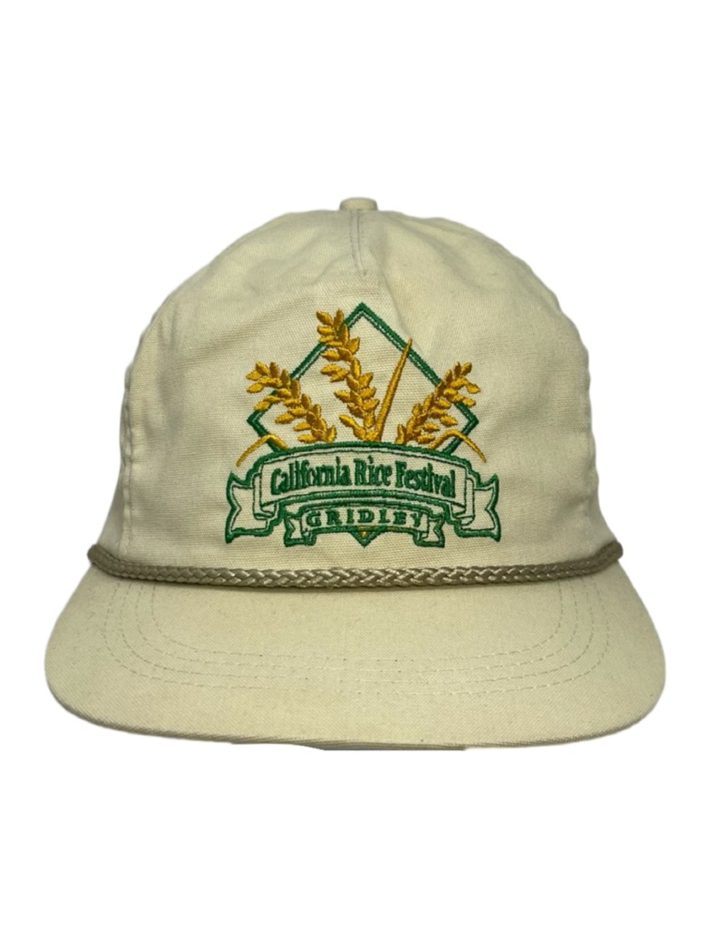 California Rice Festival Gridley Cream Embroidered Hat